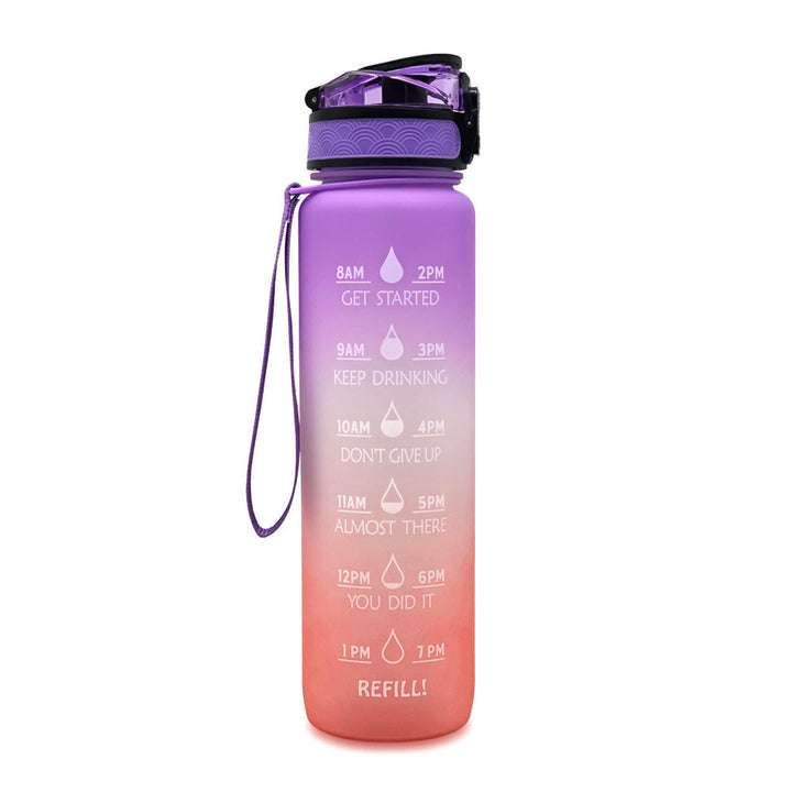 Plastic bottle frosted gradient bouncing cup water bottle sports bottle space cup travel cup