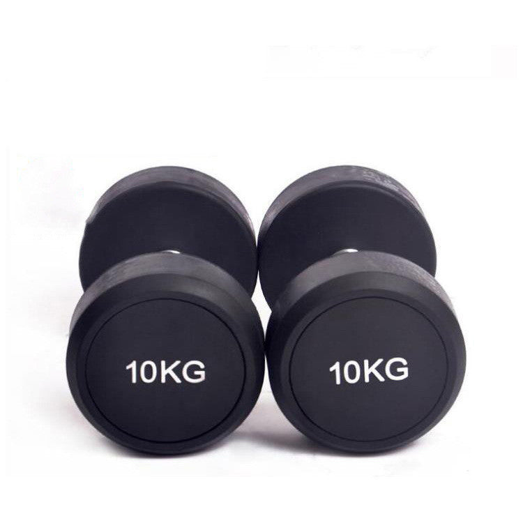 Cast Iron Rubberized Round Head Fitness Dumbbells