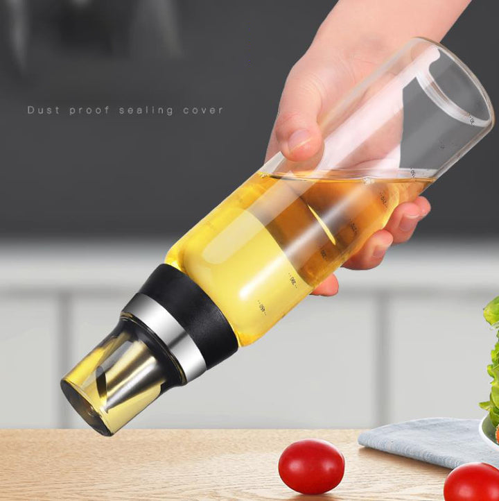 Glass oil bottle