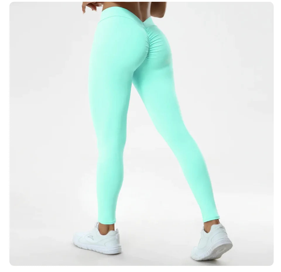 Sexy V Butt Push Up Fitness High Waist Pants